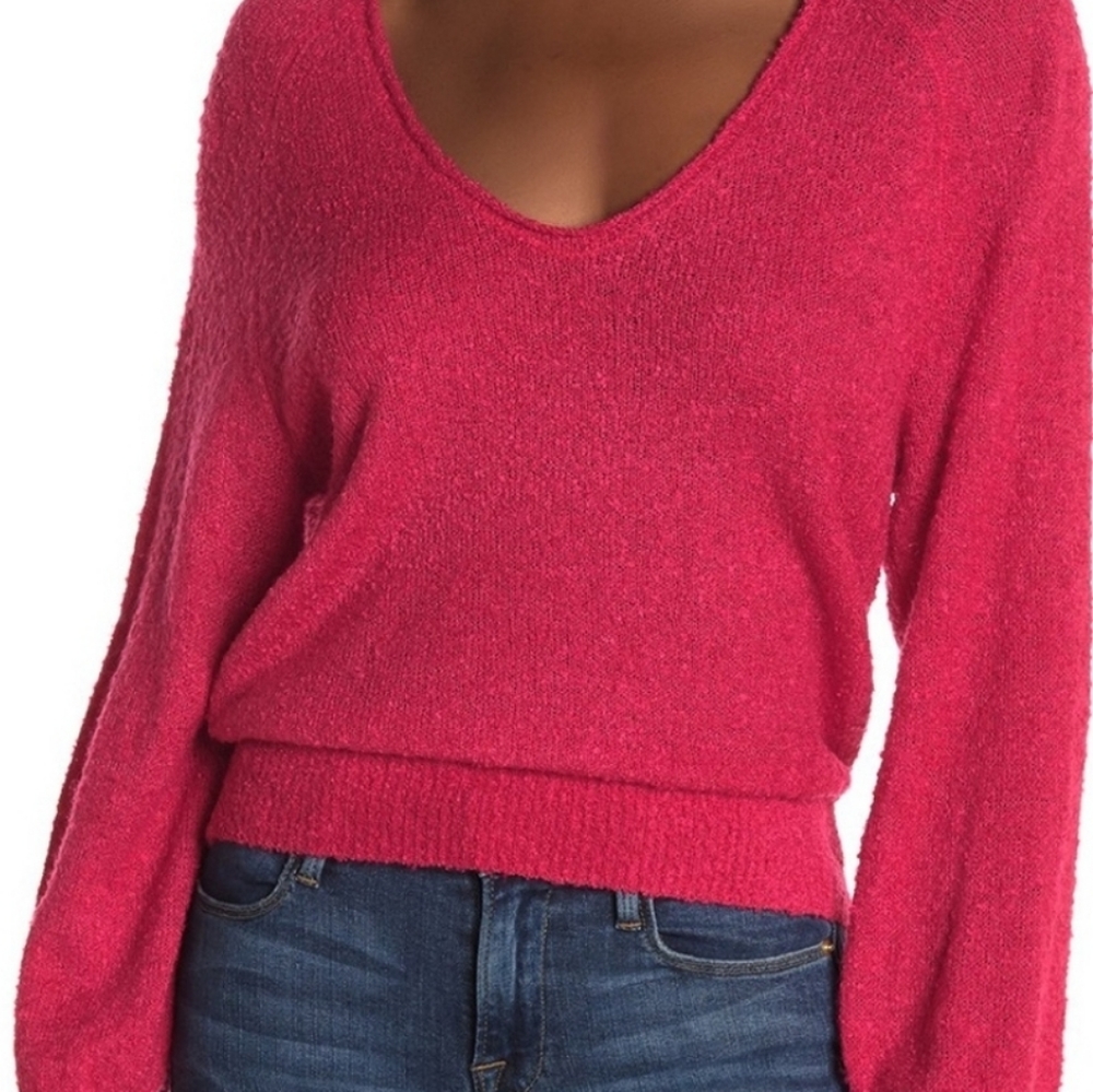 Abound NEW V-Neck Boucle Knit Sweater Size L